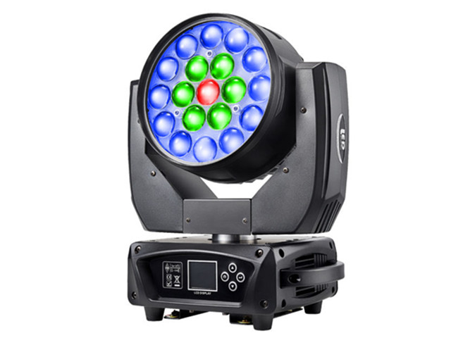 19x15W RGBW Zoom LED Moving Head Wash Light